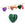 Vente au détail Pendentif coeur à facettes en malachite 13mm - Trou: 1mm (1)