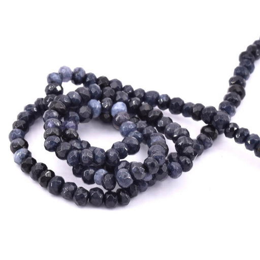 Kaufen Sie Perlen in der Schweiz Jadeperle getönt mitternachtsblau facettierte Rondelle 3x2mm (1 Strang-35cm)