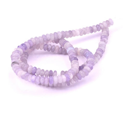 Achat Perle rondelle donut Jade lilas 4.5x2.5mm (1 fil - 38cm)