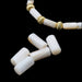 Perle tube en nacre blanche naturelle 10x5 mm - Trou : 0,9 mm (5)