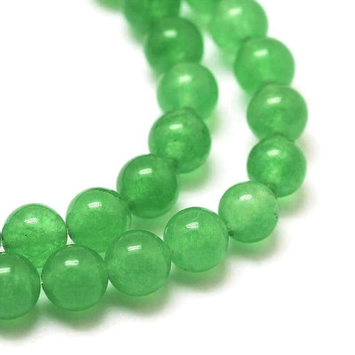 Kaufen Sie Perlen in der Schweiz Runde Perlen Aventurin 4mm grün getönt - Loch 0.8mm (1 Strang-37cm)