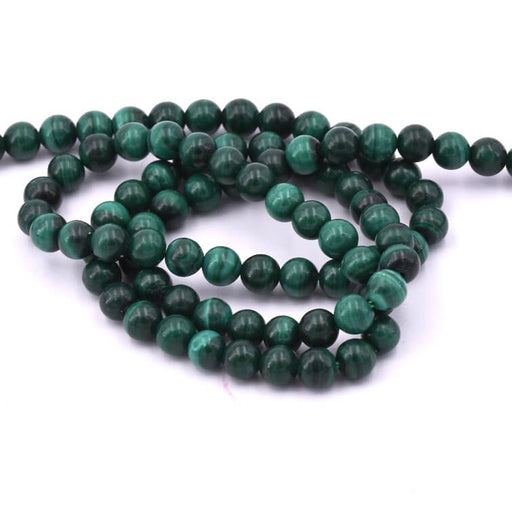 Achat Perle ronde malachite 4mm - trou 1mm (1 fil-38cm)