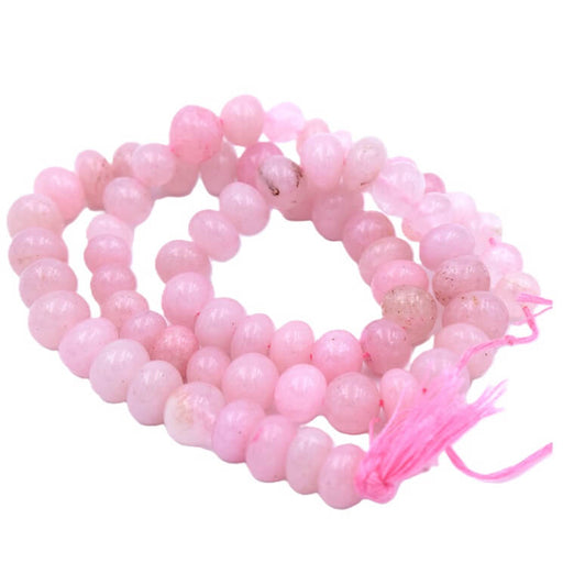 Perle rondelle quartz rose 6-11x4-6mm (1 Fil-33cm)