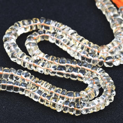 Perle rondelle heishi citrine 7x2-4mm (1 Fil-34cm)