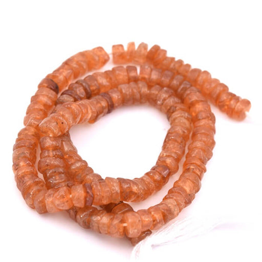 Perle heishi Hessonite clair 4-5mm (1 Fil-33cm)