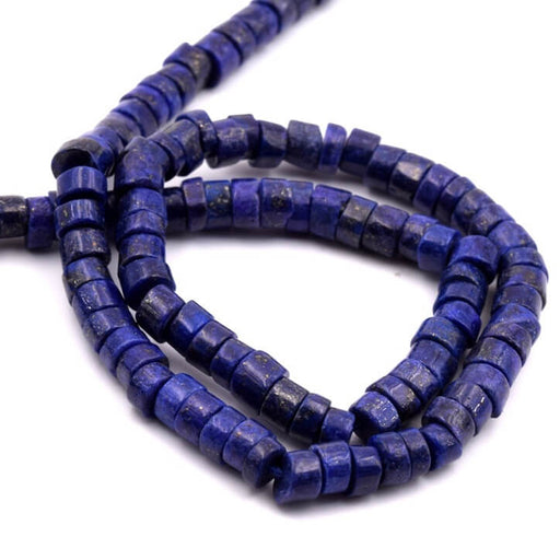 Perle tube heishi lapis-lazuli 2-3x5mm - Trou: 1mm (1fil-34cm)