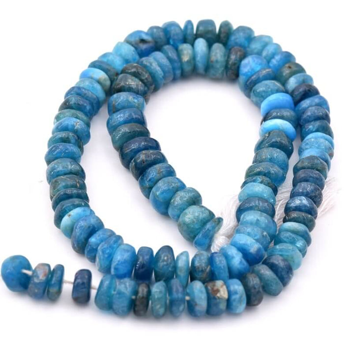 Perle heishi apatite 6-7x3-5mm Trou: 0.5mm (1fil-34cm)