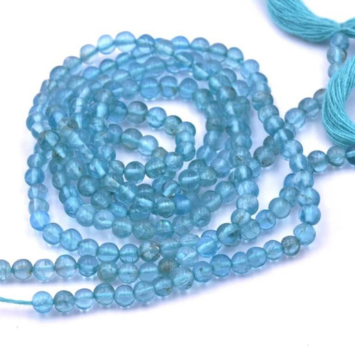 Kaufen Sie Perlen in der Schweiz Runde Apatitperle 3,5 mm – Loch 0,6 mm (1 Strang – 33 cm)