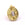Vente au détail Pendentif médaille ovale laiton doré et zircon 18mm - Trou: 3mm (1)