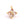 Vente au détail Pendentif croix fleur laiton doré et golden zircon 8mm - Trou: 1.2mm (1)