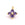 Grossiste en Pendentif croix fleur doré et zircon violet 8mm - Trou: 1.2mm (1)