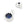 Vente au détail Pendentif rond laiton argenté - zircon bleu - 5mm - Trou: 1mm (2)