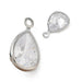 Pendentif goutte laiton platine zircon 11,5x7mm (1)