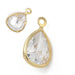 Pendentif goutte laiton doré zircon 11,5x7mm (1)
