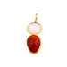 Pendentif en cornaline et pierre de lune 16x8mm (1)