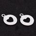 Pendentif médaille évidée coeur en laiton argenté 14mm - Trou: 1.2mm (5)