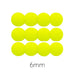 Perle ronde de Bohème fluo Neon yellow jaune 6mm (50 perles)