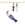 Grossiste en Pendentif poisson émail marine et blanc en acier doré 19x5mm (1)