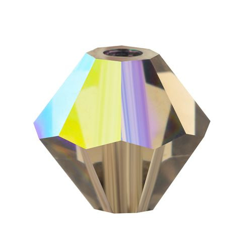 Kaufen Sie Perlen in der Schweiz Doppelkegel Preciosa Black diamond AB 3,6x4mm (40)