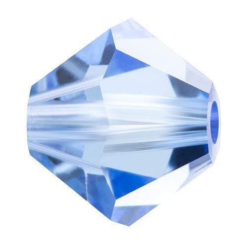 Kaufen Sie Perlen in der Schweiz Preciosa Light Sapphire 30020 2,4x3mm Doppelkegel (40)