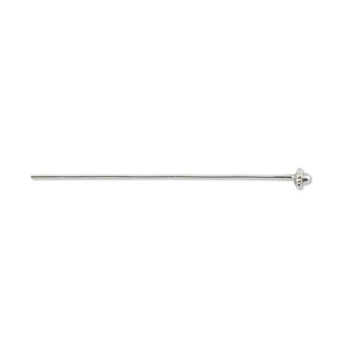 Clous tête plate fleur métal couleur plaqué argent 50mm (6)