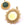 Perlengroßhändler in der Schweiz Sun Round Anhänger für 10mm Cabochon - 20mm Gold Edelstahl (1)
