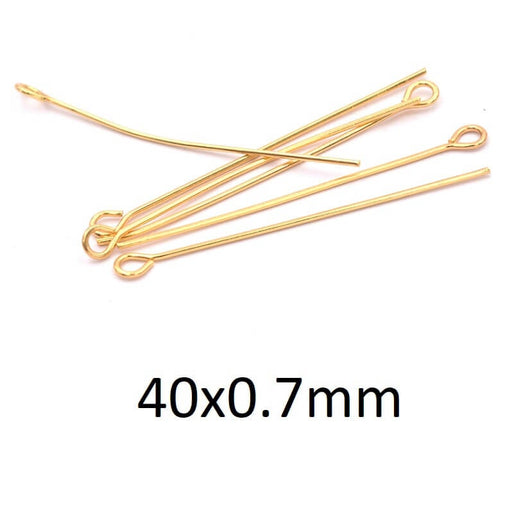 Achat Clous tête ronde Acier Inoxydable doré Or 40x0.7mm (10)