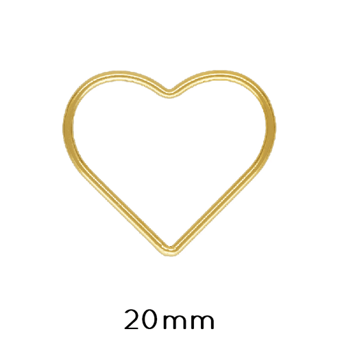 Achat Connecteur Coeur Anneau en Acier Inoxydable doré Or 20mm (1)