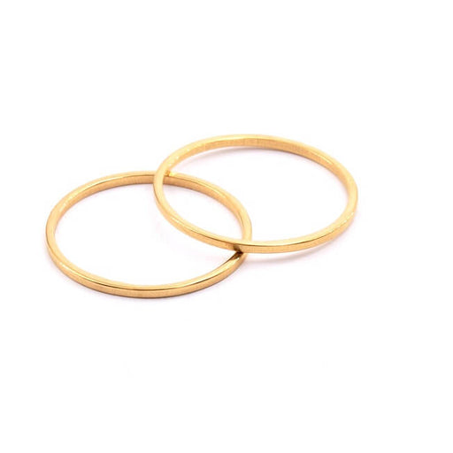 Kaufen Sie Perlen in der Schweiz Ring Rundverbinder Gold Edelstahl 20mm (2)