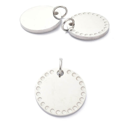 Achat Médaille Pendentif en Acier Inoxydable 20mm avec Anneau (1)