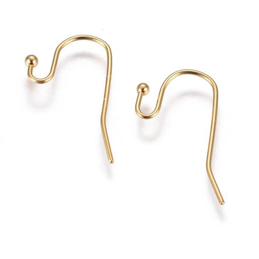 Kaufen Sie Perlen in der Schweiz Ohrringe und Kugel Gold Edelstahl 20mm (4)