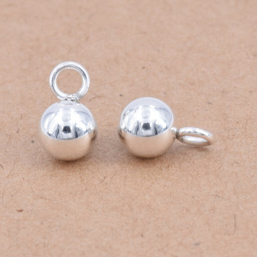 Kaufen Sie Perlen in der Schweiz Anhänger Runde Kugeln Edelstahl Silber 6mm (4)