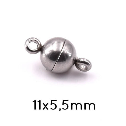 Fermoir Magnétique Acier Inoxydable 11x5,5mm (1)