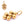 Perlen Einzelhandel Anhänger 7 Perlen Edelstahl golden 11x7.5mm - Loch: 2.8mm (1)