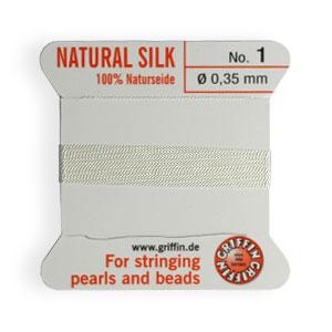 Fil de soie naturelle blanc 0.35mm (1)