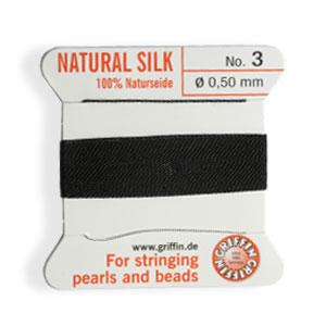 Fil de soie naturelle noir 0.50mm (1)