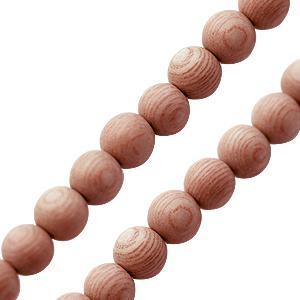 Collier Perles En Bois Naturel 8 Mm Fait Main - Longueur 89,9 Cm, Unisexe, Porté En Collier Ou Bracelet | Bijou Ethnique Pour Homme Et Femme, Cadeau Saint-Valentin, Noël, Mariage