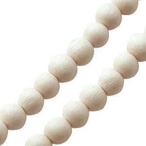 Achat Perles rondes en bois blanc sur fil 8mm (1)