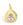 Perlen Einzelhandel Medal Charm Anhänger Tropfen mit Zirkon vergoldet Qualität 13mm (1)