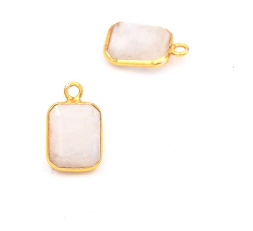 Pendentif Rectangle Pierre de Lune Sertis Vermeil 11x9mm (1)