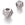 Vente au détail Perle Polygone Facettes Sertis de Zircons Laiton Plaqué Platine Qualité 6,5mm (1)