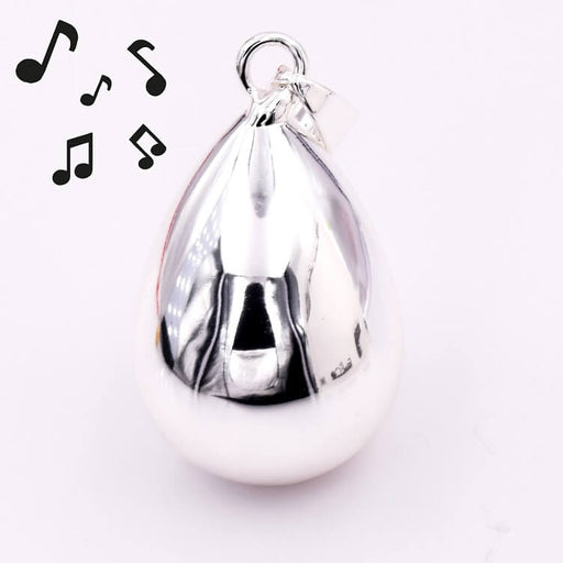 Kaufen Sie Perlen in der Schweiz Bola Anhänger Tropfen e-coated Silber 29x20mm (1)
