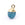 Perlen Einzelhandel Kleiner Anhänger grün-blau gefärbte Jade mit goldenem Metallhaken -10 mm (1)