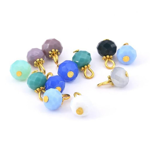 Achat Breloques Perles Verre Couleurs Mix n°2 - 8mm (5)