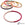 Vente au détail Bracelet Jonc Corne Laqué Rouge Viva Magenta 60mm - Epaisseur : 3mm (1)
