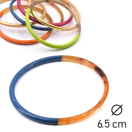 Achat Bracelet jonc corne bleu 65mm - Epaisseur : 3mm (1)