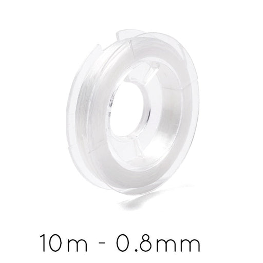 Achat Fil Elastique Stretch Plat Transparent Blanc 0.8mm - Bobine de 10m (1)