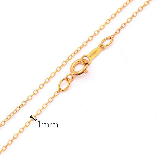 Extra feine Kette gold filled - Vergoldet 1mm - 45cm (1)