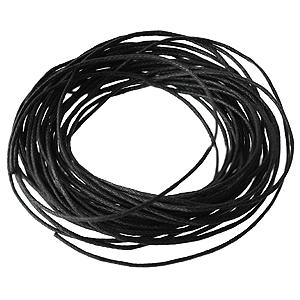 cordon en coton cire noir 1mm, 5m (1)