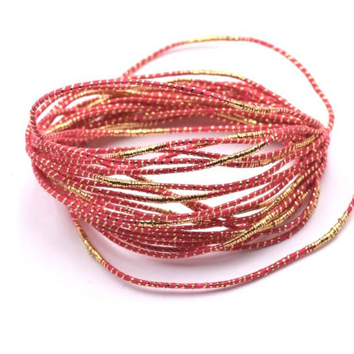 Polyester und Baumwollfaden ROSA und Goldfaden 1-1,5 mm (3 m)